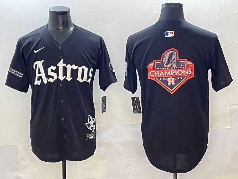 Men Houston Astros blank black MLB Nike 2025 jersey style 29
